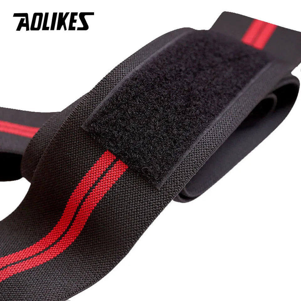 Knee Wraps (Pair) with Strap for Squats, Weightlifting, Powerlifting, Leg Press, and Cross Training-Knee Wraps for Squat