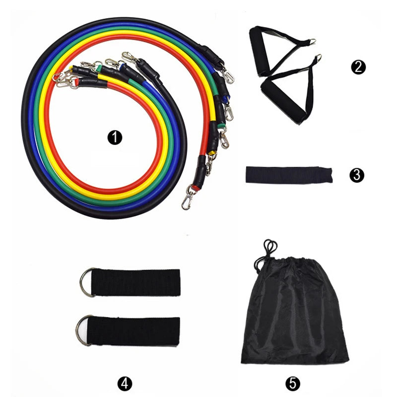 Portable Elastic Rubber Bands for Sports Unisex Expanders Pilates Fitness Equipment Resistance Strength Training Gym Exercises